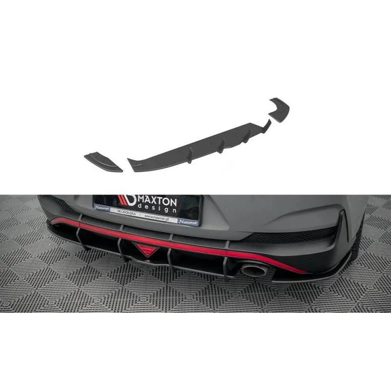Maxton - Street Pro Central Diffuseur Arriere Hyundai I30 Fastback N-Line Mk3 Facelift Noir