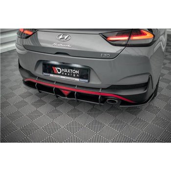 Maxton - Street Pro Central Diffuseur Arriere Hyundai I30 Fastback N-Line Mk3 Facelift Noir