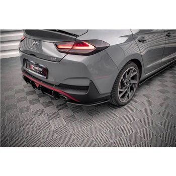 Maxton - Street Pro Central Diffuseur Arriere Hyundai I30 Fastback N-Line Mk3 Facelift Rouge