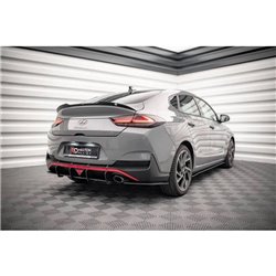 Maxton - Street Pro Central Diffuseur Arriere Hyundai I30 Fastback N-Line Mk3 Facelift Rouge