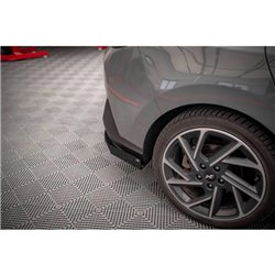 Maxton - Street Pro Lame Du Pare Chocs Arriere Hyundai I30 Fastback N-Line Mk3 Facelift Noir + Rabats Brillant 