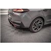 Maxton - Street Pro Lame Du Pare Chocs Arriere Hyundai I30 Fastback N-Line Mk3 Facelift Noir + Rabats Brillant 