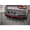 Maxton - Street Pro Lame Du Pare Chocs Arriere Hyundai I30 Fastback N-Line Mk3 Facelift Noir + Rabats Brillant 