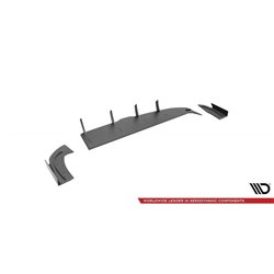 Maxton - Street Pro Lame Du Pare Chocs Arriere Hyundai I30 Fastback N-Line Mk3 Facelift Noir + Rabats Brillant 