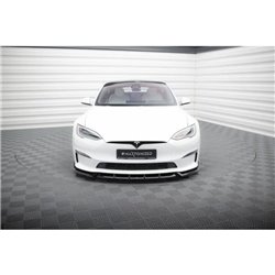 Maxton - Lame Du Pare-Chocs Avant V.1 Tesla Model S Plaid Mk1 Facelift 