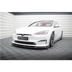 Maxton - Lame Du Pare-Chocs Avant V.1 Tesla Model S Plaid Mk1 Facelift 