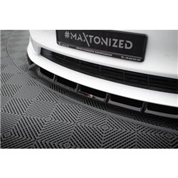 Maxton - Lame Du Pare-Chocs Avant V.1 Tesla Model S Plaid Mk1 Facelift 