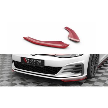 Maxton - Lames De Pare-Chocs Avant Latérales Volkswagen Golf GTI Mk7 Facelift Rouge