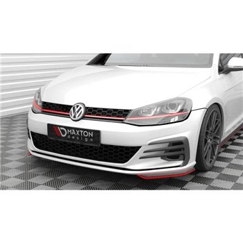 Maxton - Lames De Pare-Chocs Avant Latérales Volkswagen Golf GTI Mk7 Facelift Rouge