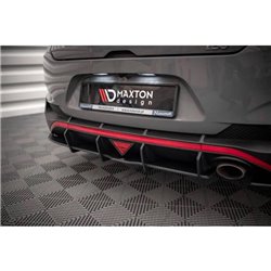 Maxton - Street Pro Lame Du Pare Chocs Arriere Hyundai I30 Fastback N-Line Mk3 Facelift Rouge + Rabats Brillant