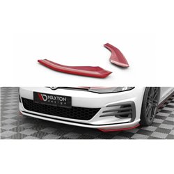 Maxton - Lames De Pare-Chocs Avant Latérales Volkswagen Golf GTI Mk7 Facelift Noir Brillant
