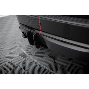 Maxton - Street Pro Central Diffuseur Arriere Dodge Durango SRT Mk3 Noir-Rouge