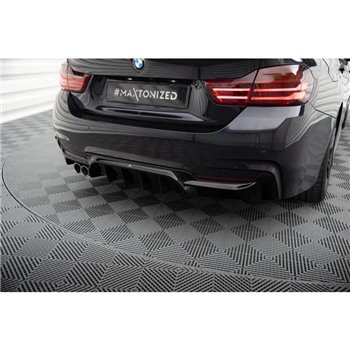 Maxton - Diffuseur Arrière Complet BMW 4 Coupe / Gran Coupe / Cabrio M-Pack F32 / F36 / F33 (Version avec échappement d'un côté)