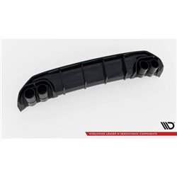 Maxton - Rajout Du Pare-Chocs Arriere + Faux Pot D'échappement Audi A3 S-Line Sedan 8Y Noir Brillant \ Noir