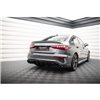 Maxton - Rajout Du Pare-Chocs Arriere + Faux Pot D'échappement Audi A3 S-Line Sedan 8Y Noir Brillant \ Chrome