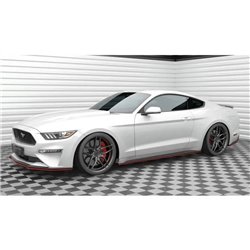 Maxton - Rajouts Des Bas De Caisse V.2 Ford Mustang Mk6 Facelift Noir Brillant
