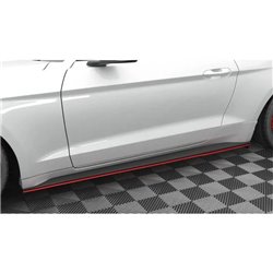 Maxton - Rajouts Des Bas De Caisse V.2 Ford Mustang Mk6 Facelift Noir Brillant