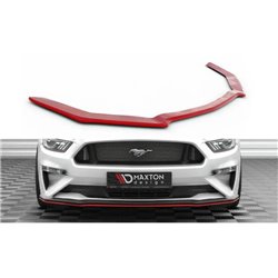 Maxton - Lame Du Pare-Chocs Avant V.2 Ford Mustang Mk6 Facelift Rouge