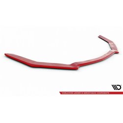 Maxton - Lame Du Pare-Chocs Avant V.2 Ford Mustang Mk6 Facelift Rouge