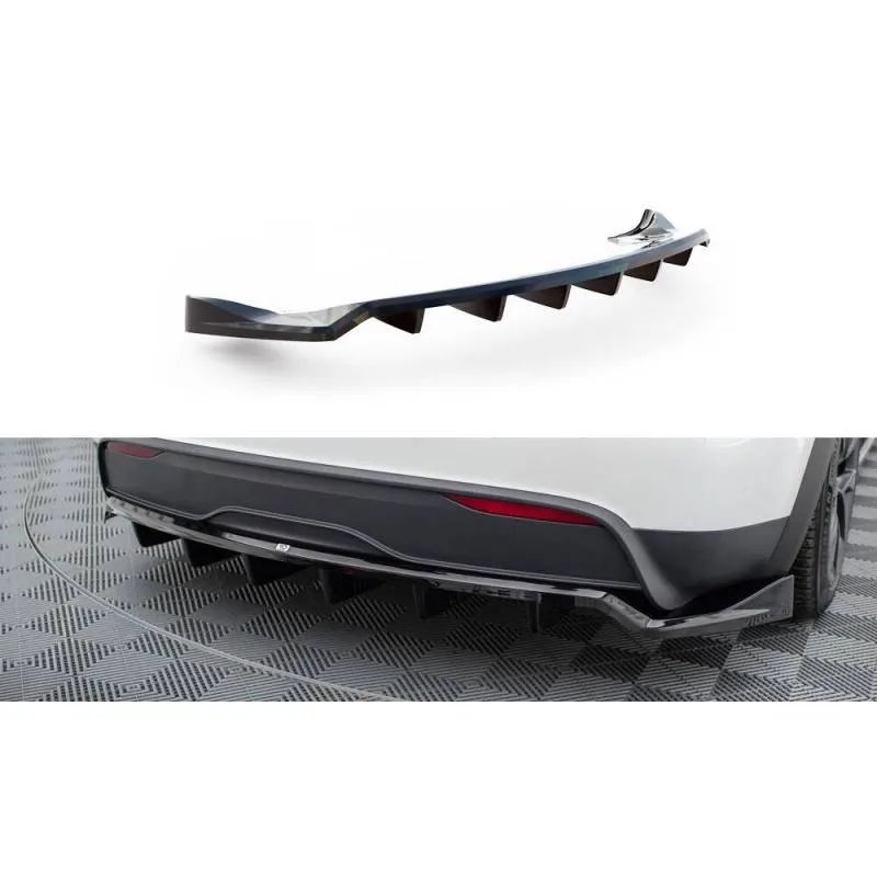 Maxton - Arriere Splitter (avec une barre verticale) Tesla Model X Mk1 Facelift