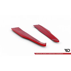 Maxton - Lames De Pare-Chocs Arrière Latérales V.2 Ford Mustang GT Mk6 Facelift Rouge