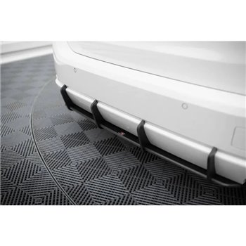 Maxton - Street Pro Central Diffuseur Arriere BMW 3 Sedan / Touring G20 / G21 Facelift Noir-Rouge