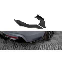 Maxton - Street Pro Lame Du Pare Chocs Arriere BMW 435i Coupe M-Pack F32 Noir-Rouge + Rabats Brillant