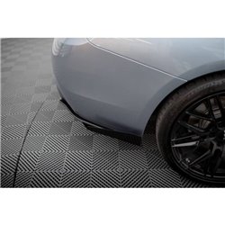 Maxton - Street Pro Lame Du Pare Chocs Arriere BMW 435i Coupe M-Pack F32 Noir-Rouge + Rabats Brillant
