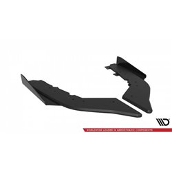 Maxton - Street Pro Lame Du Pare Chocs Arriere BMW 435i Coupe M-Pack F32 Noir-Rouge + Rabats Brillant