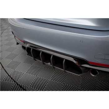 Maxton - Street Pro Central Diffuseur Arriere V.1 BMW 435 Coupe M-Pack F32 Noir-Rouge