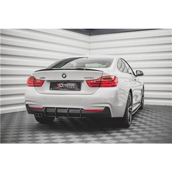 Maxton - Street Pro Central Diffuseur Arriere V.1 BMW 435 Coupe M-Pack F32 Noir-Rouge