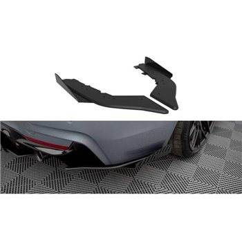 Maxton - Street Pro Lame Du Pare Chocs Arriere BMW 435i Coupe M-Pack F32 Noir + Rabats Brillant