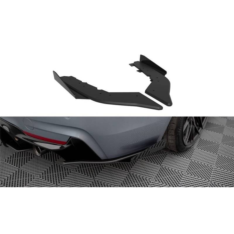 Maxton - Street Pro Lame Du Pare Chocs Arriere BMW 435i Coupe M-Pack F32 Noir + Rabats Brillant