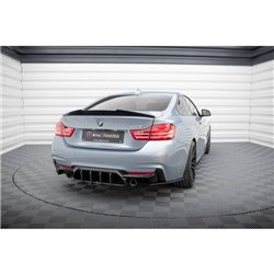 Maxton - Street Pro Lame Du Pare Chocs Arriere BMW 435i Coupe M-Pack F32 Noir-Rouge
