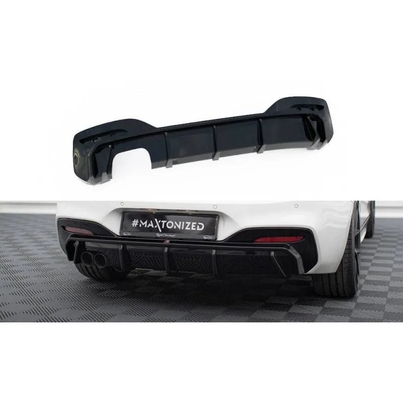 Maxton - Diffuseur Arrière Complet V.3 BMW 1 M-Pack F20 Facelift (Version double échappement simple face)