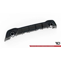 Maxton - Rajout Du Pare-Chocs Arriere + Faux Pot D'échappement Volkswagen Golf GTE / R-Line Mk8 / Mk8 Facelift Noir Brillant \ N