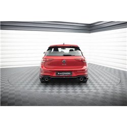 Maxton - Rajout Du Pare-Chocs Arriere + Faux Pot D'échappement Volkswagen Golf GTE / R-Line Mk8 / Mk8 Facelift Noir Brillant \ C