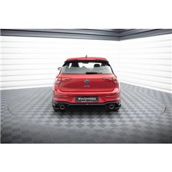 Maxton - Rajout Du Pare-Chocs Arriere + Faux Pot D'échappement Volkswagen Golf GTE / R-Line Mk8 / Mk8 Facelift Noir Brillant \ C