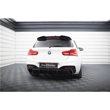 Maxton - Diffuseur Arrière Complet V.3 BMW 1 M-Pack F20 Facelift (Version avec échappement simple d'un côté) 