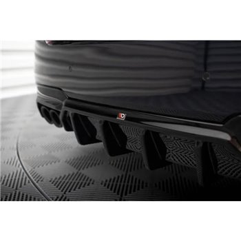Maxton - Diffuseur Arrière Complet V.2 BMW 5 M-Pack F10 / F11 ((Version avec double échappement d'un côté) 