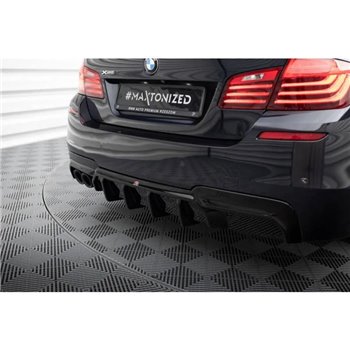Maxton - Diffuseur Arrière Complet V.2 BMW 5 M-Pack F10 / F11 ((Version avec double échappement d'un côté) 