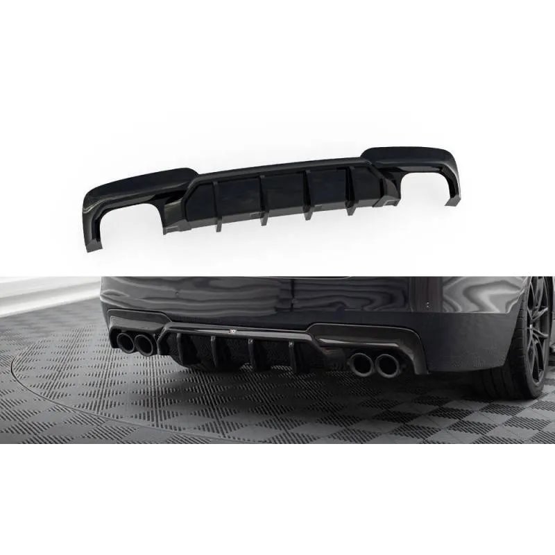 Maxton - Diffuseur Arrière Complet V.2 BMW 5 M-Pack F10 / F11 (Version avec deux doubles échappements)