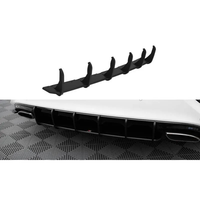 Maxton - Street Pro Central Diffuseur Arriere Kia Ceed GT Mk3 Noir-Rouge