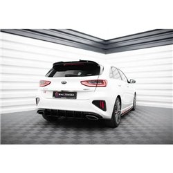 Maxton - Street Pro Central Diffuseur Arriere Kia Ceed GT Mk3 Noir-Rouge
