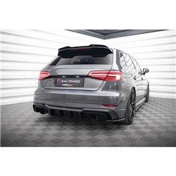 Maxton - Diffuseur Arrière Complet Audi A3 S-Line Sportback 8V Facelift (Version avec échappements simples des deux côtés) 