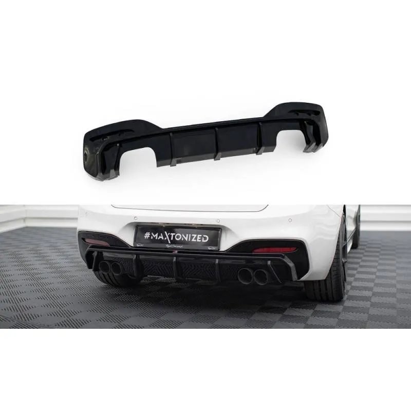 Maxton - Diffuseur Arrière Complet V.3 BMW 1 M-Pack / M140i F20 Facelift (Version avec double échappement des deux côtés)
