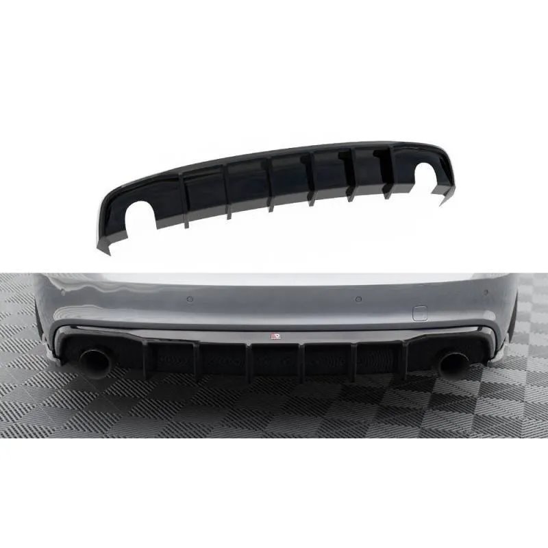 Maxton - Diffuseur Arrière Complet Audi S5 / A5 S-Line 8T Facelift (Version avec échappements simples des deux côtés)