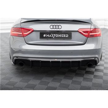 Maxton - Diffuseur Arrière Complet Audi S5 / A5 S-Line 8T Facelift (Version avec échappements simples des deux côtés) 