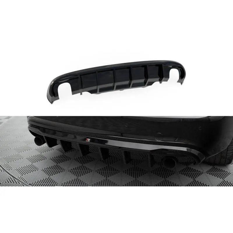 Maxton - Diffuseur Arrière Complet Audi A5 Coupe / Cabrio S-Line 8T (Version avec échappements simples des deux côtés)