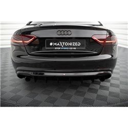 Maxton - Diffuseur Arrière Complet Audi A5 Coupe / Cabrio S-Line 8T (Version avec échappements simples des deux côtés) 